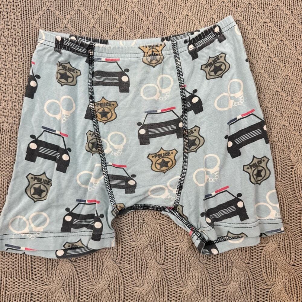 Kickee Kids Police Car Print Kids Boxer Briefs ~ 8/10 M